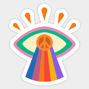 hippie peace Sticker